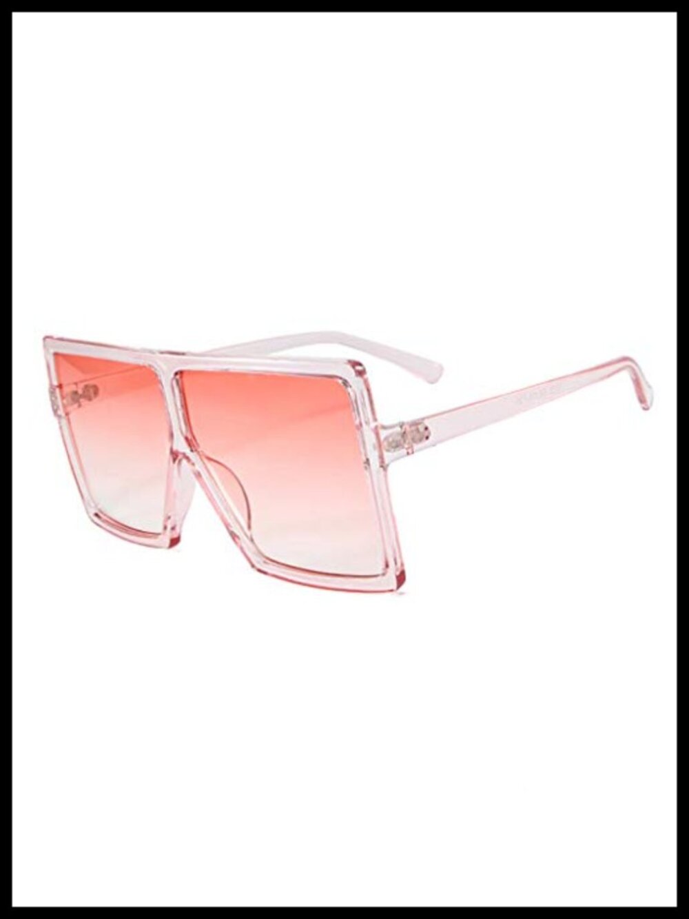 Oversized Square Sunglasses Trendy Flat Top UV Protection